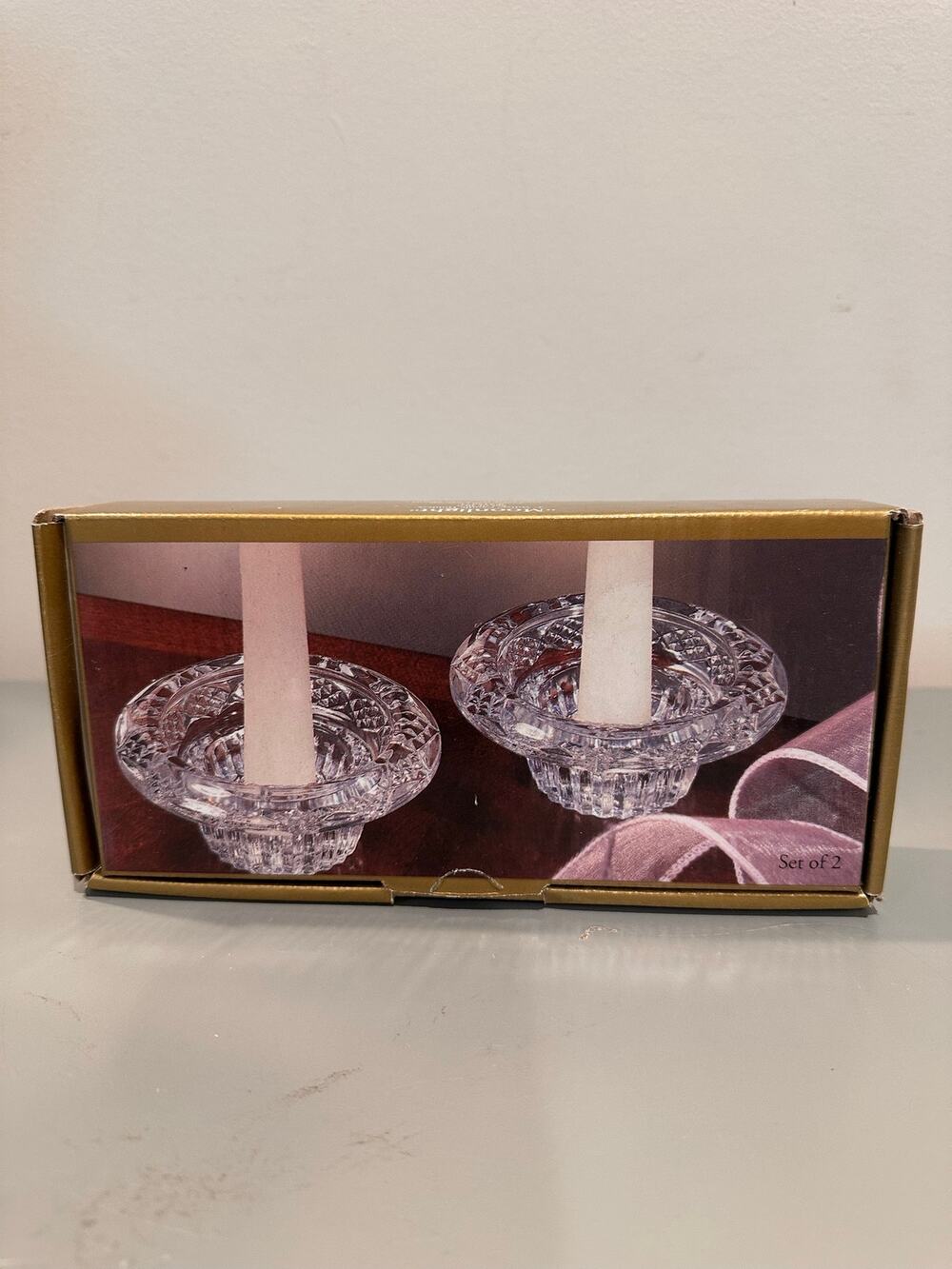 Crystal Clear Industries Moonlight Crystal Votive Candle Holders Set of 2 NIB⁠